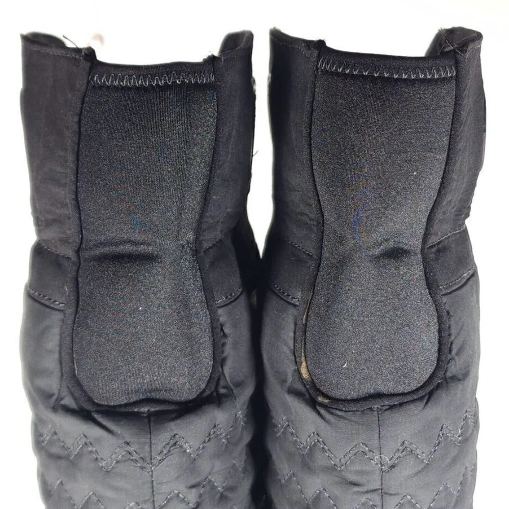 Patagonia Women's Fiona US8,5 Black PrimaLoft Quilted SidebZip Tall Boots